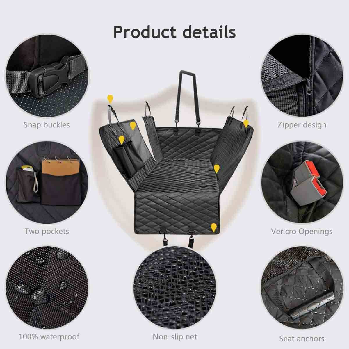Dog Car Seat Cover Car Organizers Color : Black Dog Car Seat Cover Car Organizers Color : Black