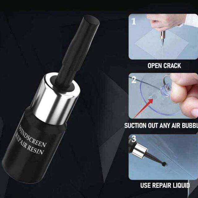 Glass Repair Liquid Fix Small Chips, Scratches & Cracks