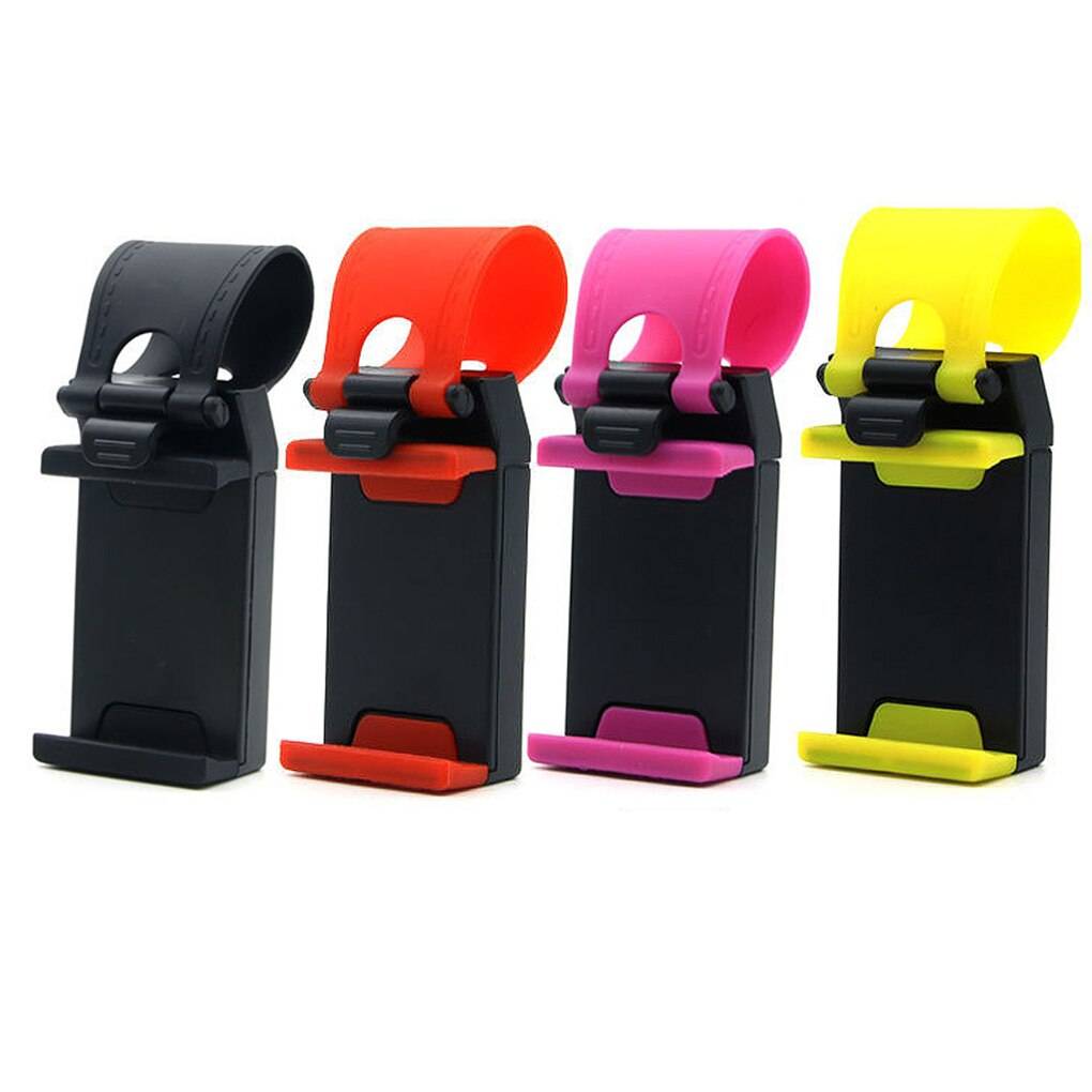 Car Steering Wheel Phone Clip Mount Holder Universal Bike Auto Camera GPS Stand Bracket for iPhone for Samsung