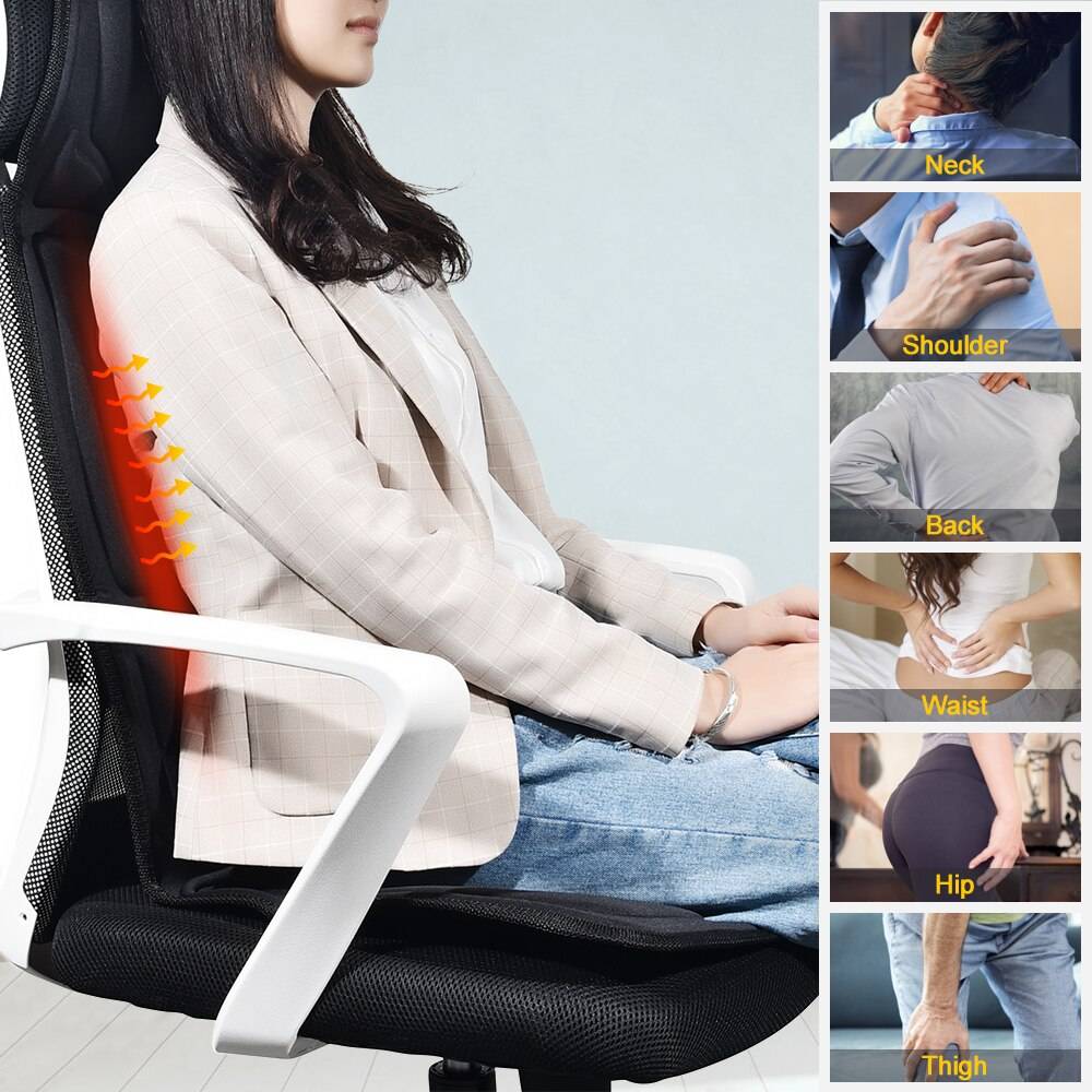 Electric Vibrating Car Massage Massage Chair Mat Portable Massager Cushion Home Infrared Heating Back Vibrator Massage Pads