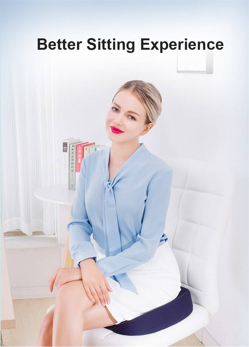 Orthopedic Memory Foam Seat Cushion Coccyx Office Chair Cushion High Support Waist Back Coussin For Car Seat Pain Relief