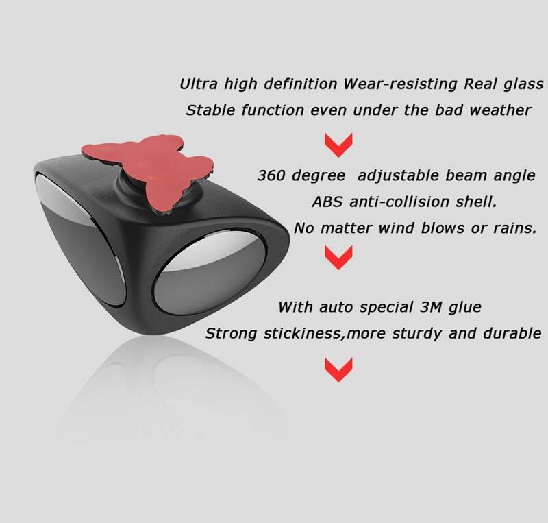 360 Degree HD Car Blind Spot Mirror Rotatable Adjustable 2 Side Wide Angle Exterior Automobile Rear View Mirror  Parking Mirror
