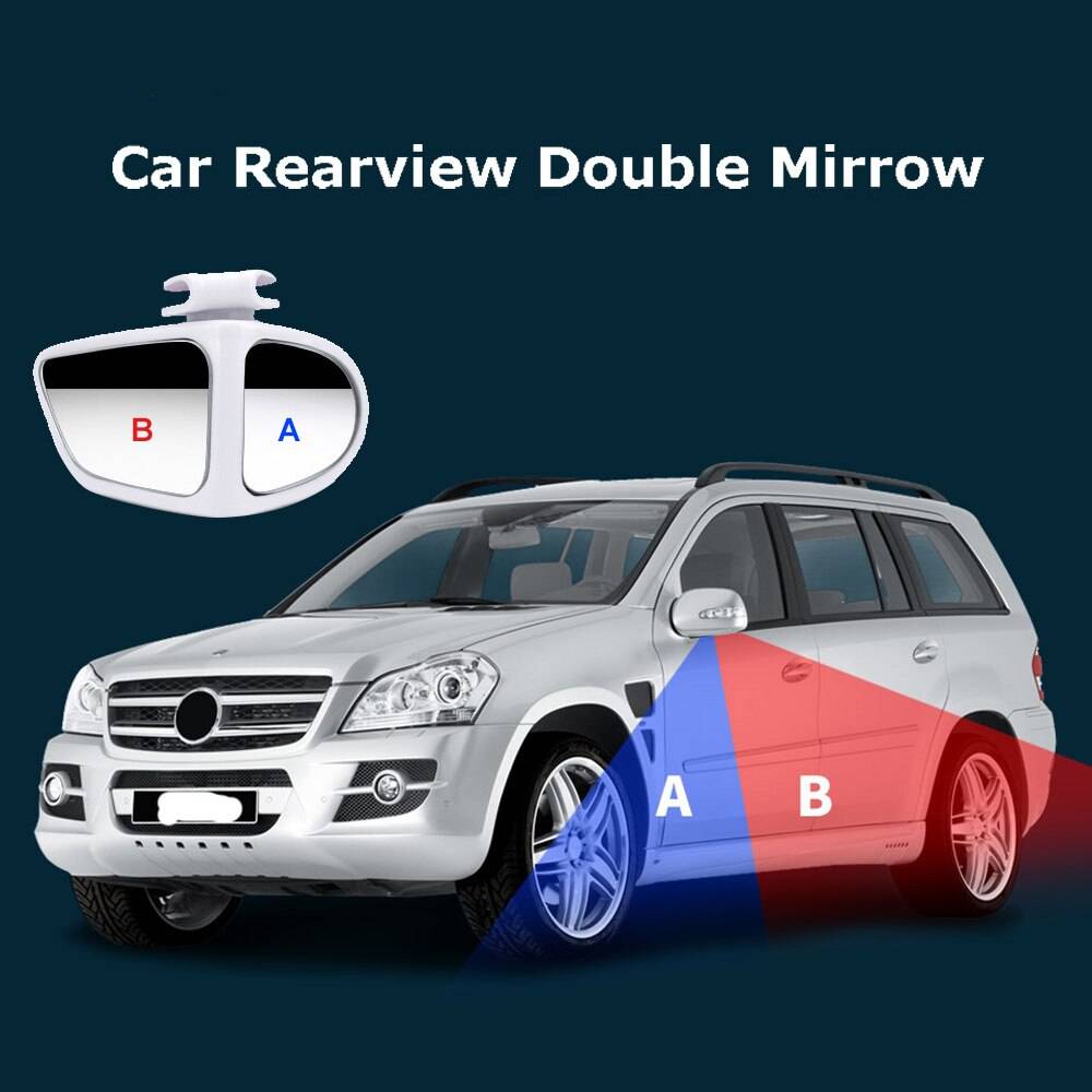 360 Degree HD Car Blind Spot Mirror Rotatable Adjustable 2 Side Wide Angle Exterior Automobile Rear View Mirror  Parking Mirror