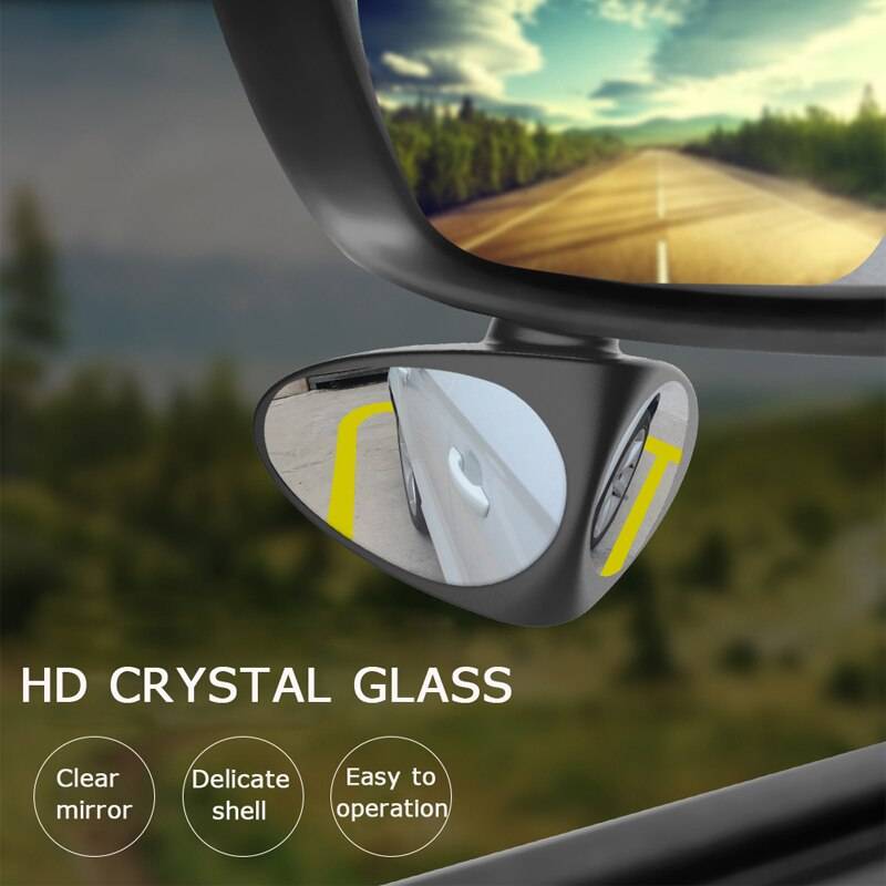 360 Degree HD Car Blind Spot Mirror Rotatable Adjustable 2 Side Wide Angle Exterior Automobile Rear View Mirror  Parking Mirror
