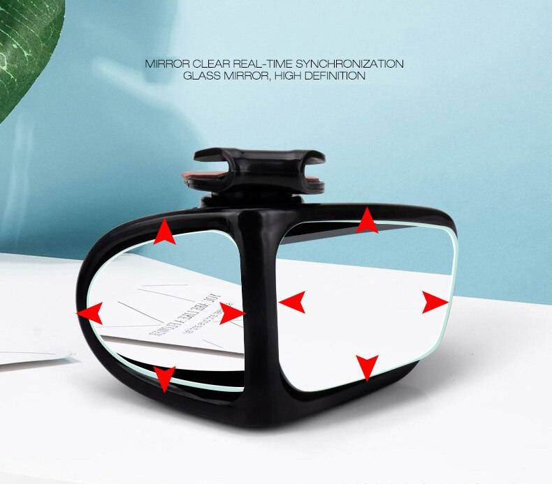 360 Degree HD Car Blind Spot Mirror Rotatable Adjustable 2 Side Wide Angle Exterior Automobile Rear View Mirror  Parking Mirror